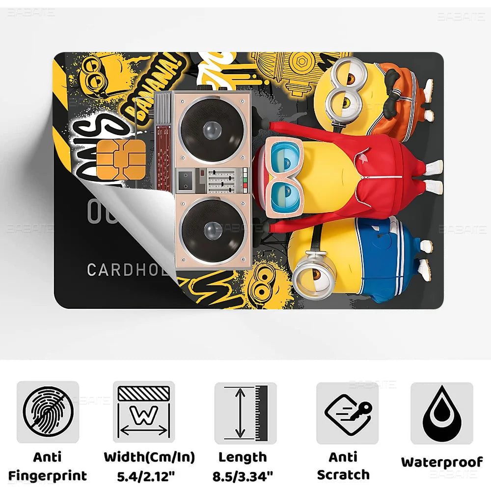 Cute M-Minions 2024 Anime Cartoon Skin Stickers for Credit Card - Image 5