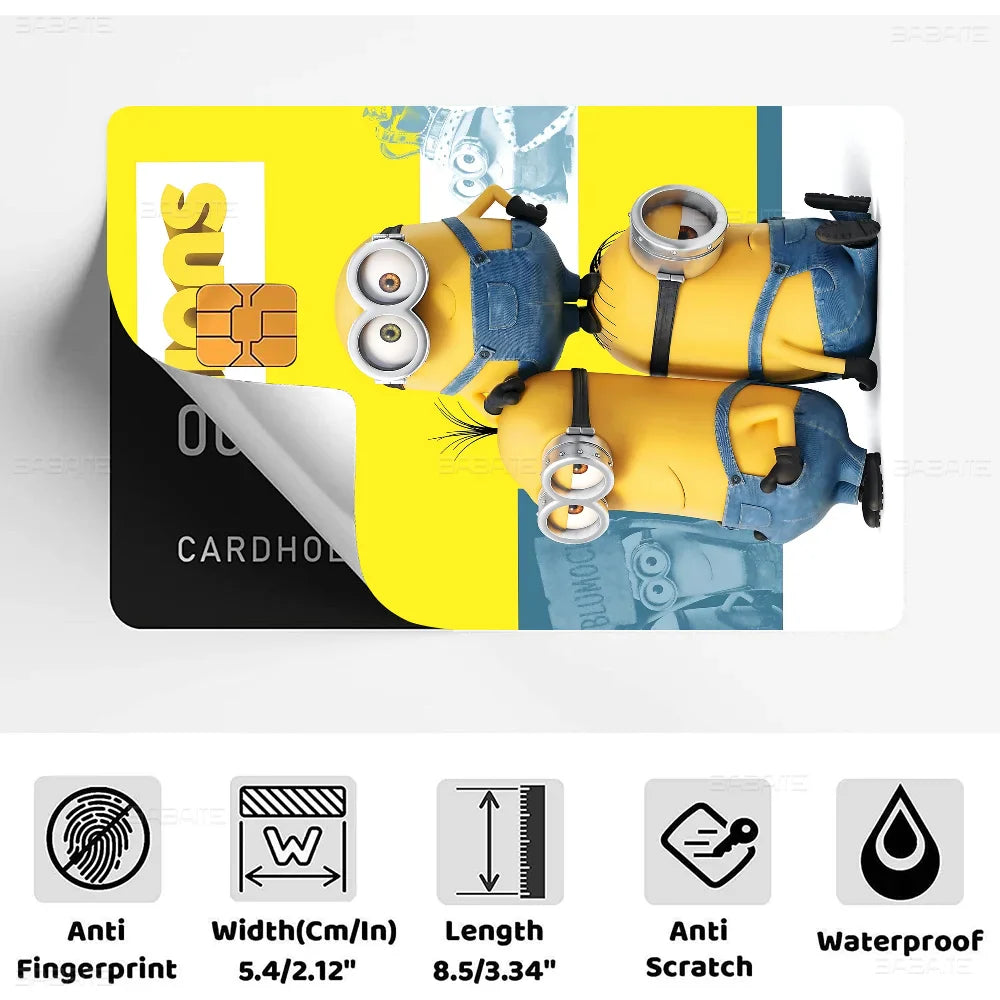 Cute M-Minions 2024 Anime Cartoon Skin Stickers for Credit Card - Image 13