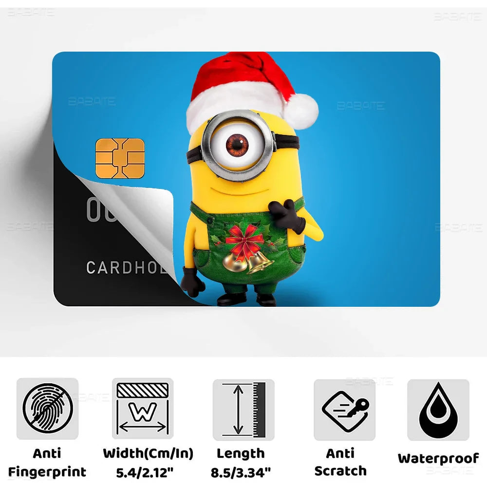 Cartoon L-Lovely Cute M-Minions Game Film Cover Sticker for Credit Card - Image 11