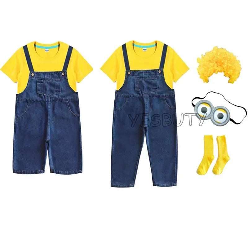 Minions Cosplay Onesie – Kids Funny Dress-Up Jumpsuit