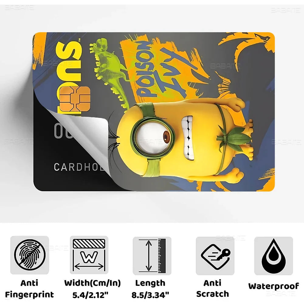 Cute M-Minions 2024 Anime Cartoon Skin Stickers for Credit Card - Image 4