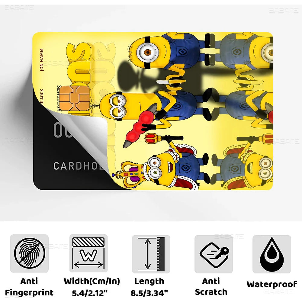 Cute M-Minions 2024 Anime Cartoon Skin Stickers for Credit Card - Image 8