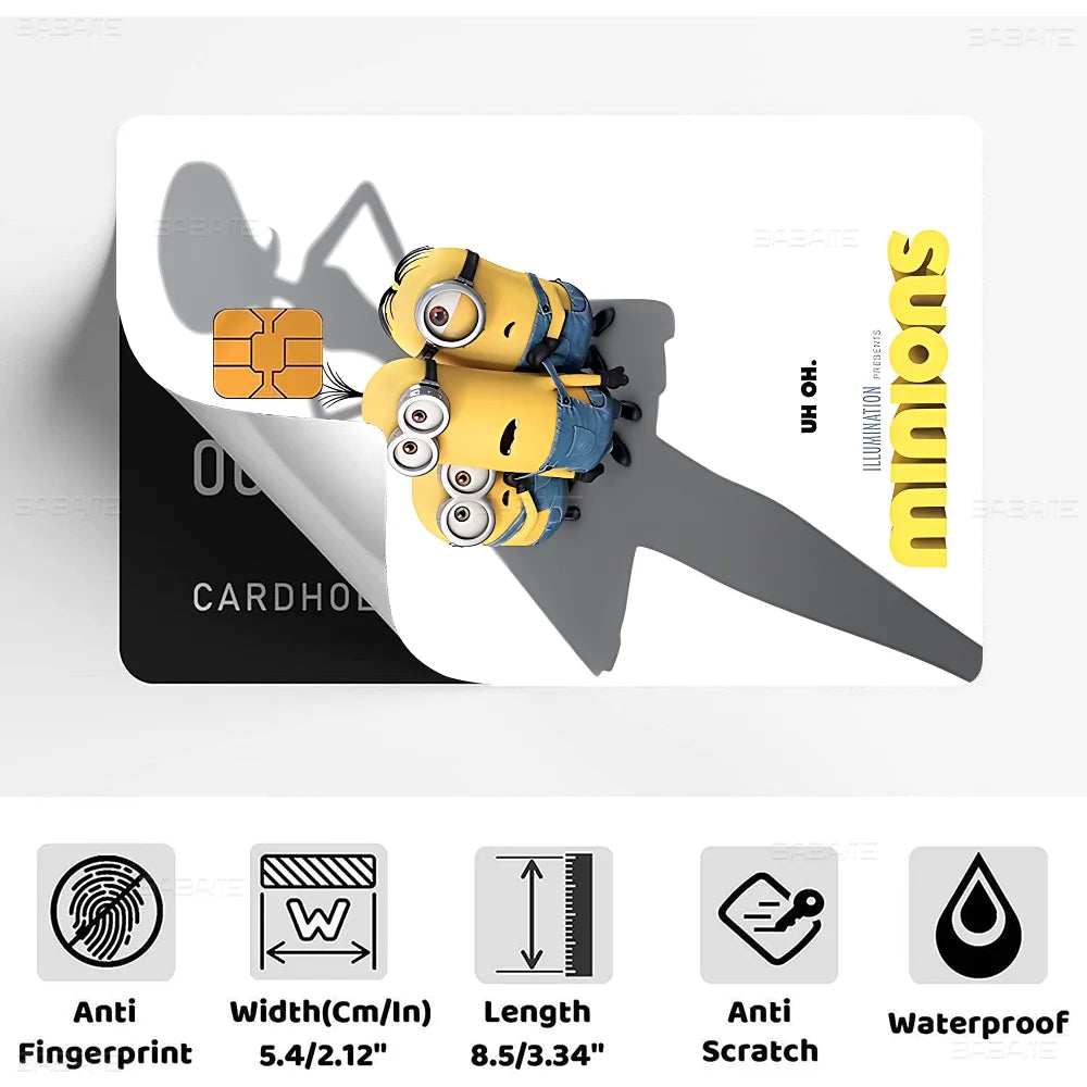 Cute M-Minions 2024 Anime Cartoon Skin Stickers for Credit Card - Image 9
