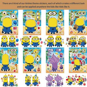 16pcs Minions DIY Sticker Anime Cartoon Despicable Me Cute Stickers