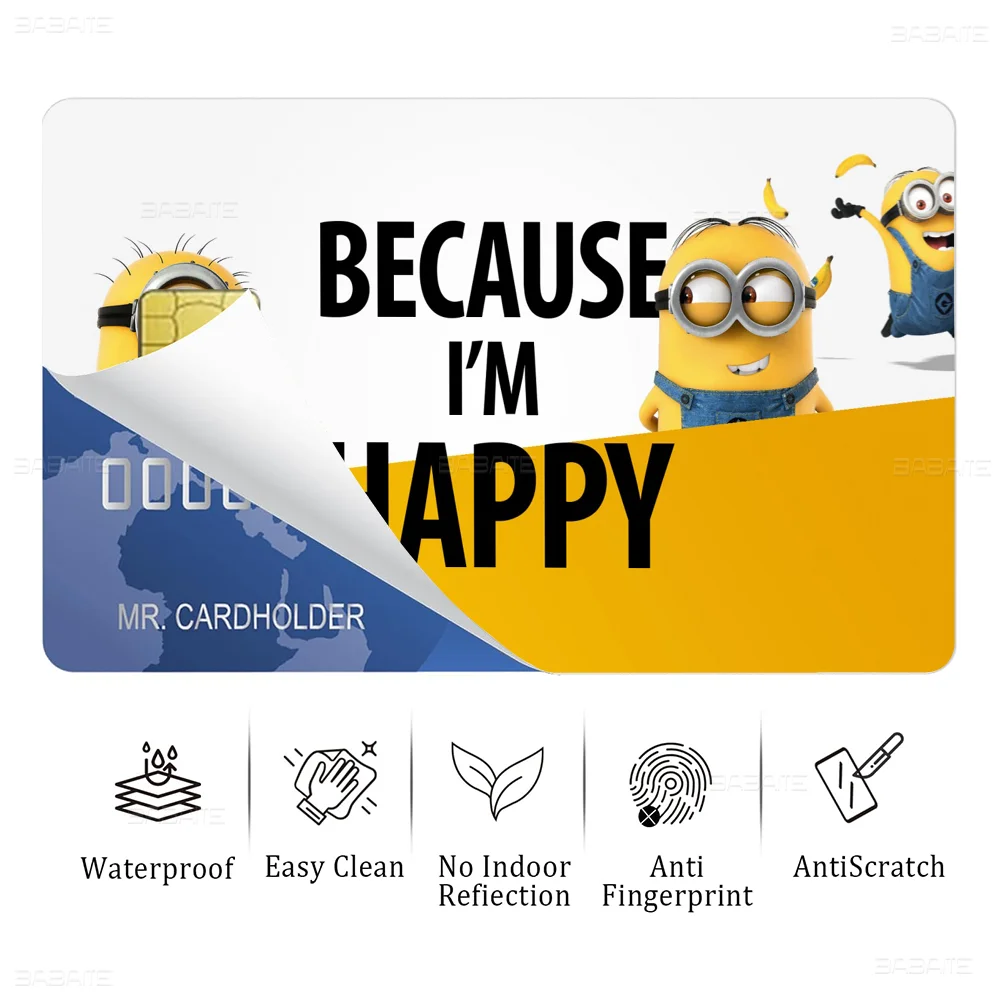 Cartoon L-Lovely Cute M-Minions Game Film Cover Sticker for Credit Card - Image 4