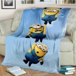 2025 Minions Flannel Blanket – Soft Cartoon Throw for Kids & Home