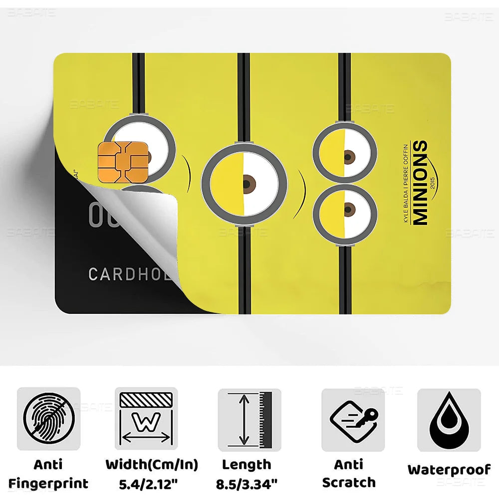 Cute M-Minions 2024 Anime Cartoon Skin Stickers for Credit Card - Image 10