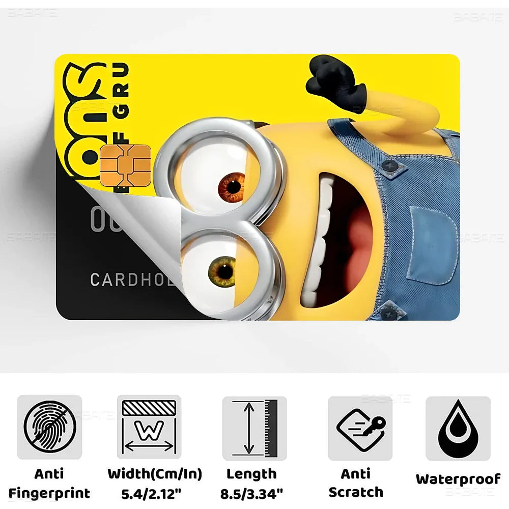 Cute M-Minions 2024 Anime Cartoon Skin Stickers for Credit Card - Image 11
