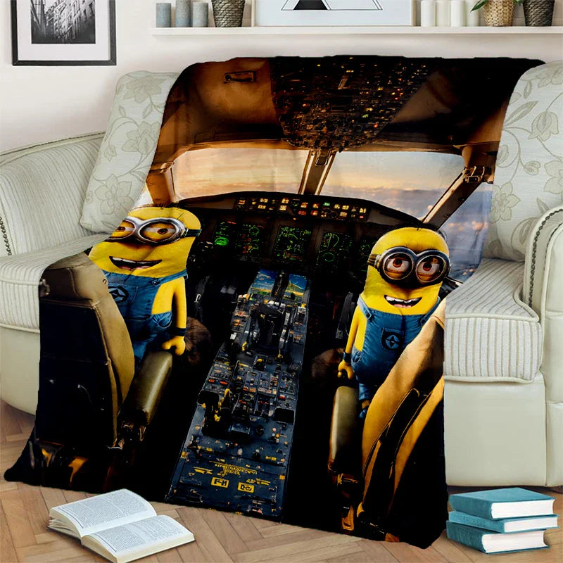 2025 New Cute Minions Flannel Blanket - Image 2