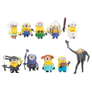 Minions Capsule Toy Set – 10pcs 3D Eye Action Figures